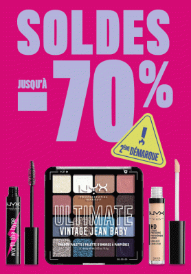 Jusqu'à -70% sur vos produits favoris !