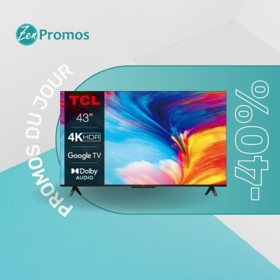 🌟 Offrez-vous une expérience visuelle exceptionnelle avec la TV TCL 43