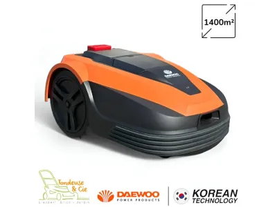 Tondeuse automatique DAEWOO 1400m² - Coupe 18cm, 22m/min, Capteurs - DARLM1400i