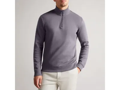 Ted Baker Pull-Over À Quart De Fermeture Éclair Anthramique
