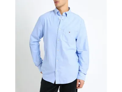 Gant Chemise En Coton Oxford De Coupe Régulière Bleu