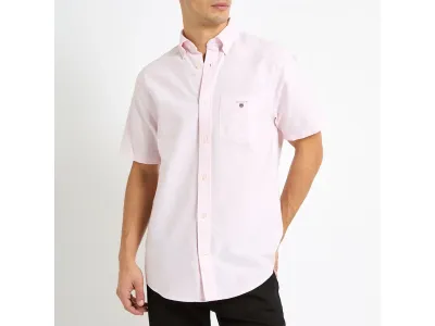 Gant Chemise Rose Regular Oxford À Manches Courtes