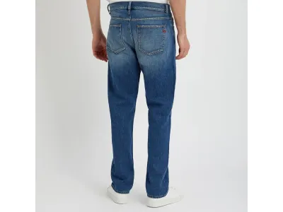 Diesel Jean Droit Stretch Bleu Moyen D-Viker