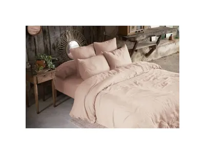 Home Collection Housse De Couette 100% Gaze De Coton Guimauve