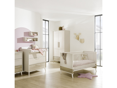 Chambre Trio Lit 70x140 + Commode + Armoire EEFJE PAIDIHappy-prix Chambre Trio Lit 70x140 + Commode + Armoire EEFJE - PAIDI