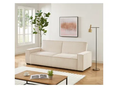 Banquette 3 places JILL tissu beige