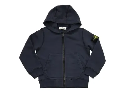 Stone Island Sweat À Capuche En Coton Molletonné