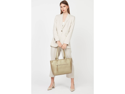    Lancaster Sac cabas épaule - Cuir de vachette grainé - 33 x 28 x 14 cm