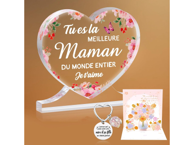 Type Décoration Cadeau pour Maman,Je t'aime Maman Porte-Clés Carte,Cadeaux