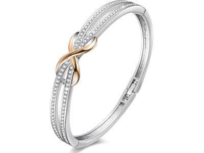 Rose avec des Cristaux, Bracelet Femme