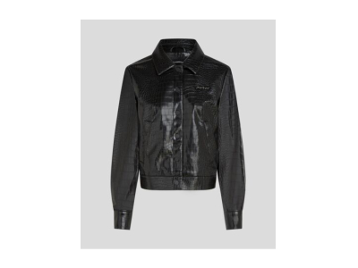 VESTE SIMILI CUIR EFFET CROCO