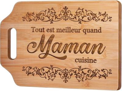 Planche à Découper en Bambou Gravée