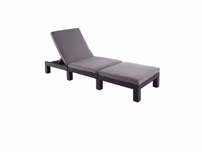 Bain de soleil polypropylène Keter Daytona effet résine tressée avec coussin
