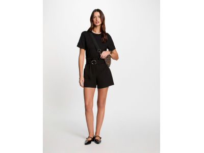 Combishort ceinturée noir 