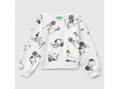 Sweat - 100% coton - molletonné - blanc