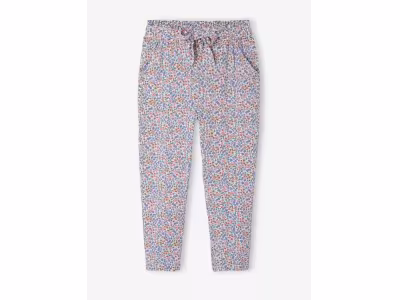 Pantalon fluide imprimé fleurs fille