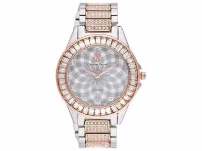 Montre à quartz en acier - Argenté & rose gold