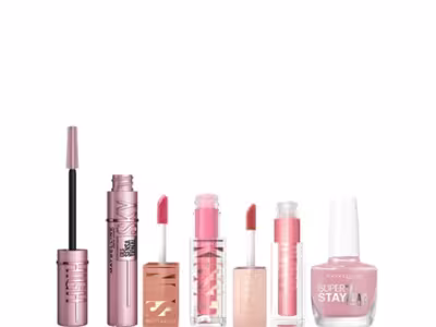 Routine maquillage en rose - Teint, yeux, lèvres & ongles - 4 produits