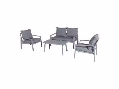 Salon de jardin en aluminium 4 personnes Pasarel
