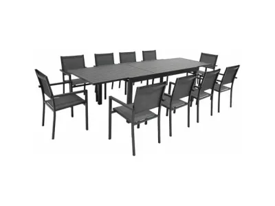 Salon de jardin extensible 10 places de 180/300cm