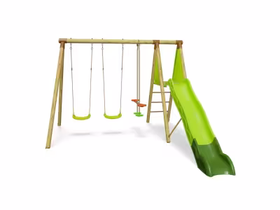 Station de jeux bois 2,30 m Topwood AZUKI - 6 enfants