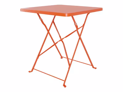 Table de jardin pliante Saba en acier coloris mango L.70 x l.70 x H.71 cm