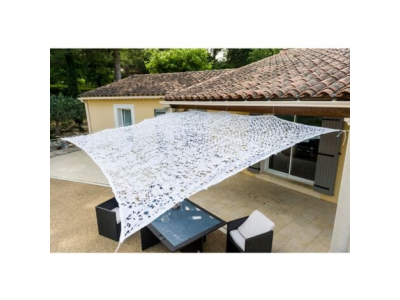 Toile d'ombrage ajourée blanche 2 x 3m