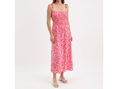 Robe - coupe midi - rose