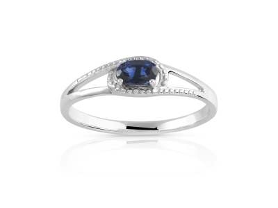 Bague argent 925 saphir ovale
