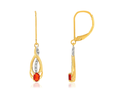 Boucles d'oreilles plaqué or 2 tons 