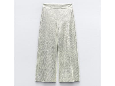 Pantalon - forme culotte - doré et argenté