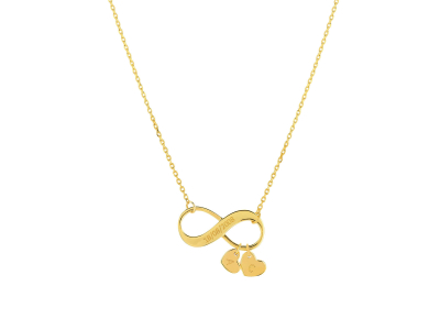 Collier plaqué or infini