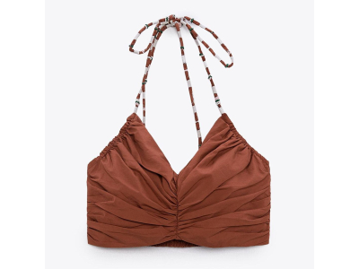Top - 100% coton - marron ZARA