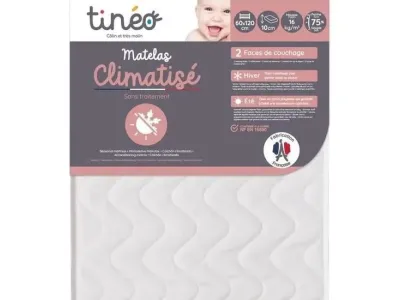 Matelas bébé Climatisé TINEO 60x120 cm