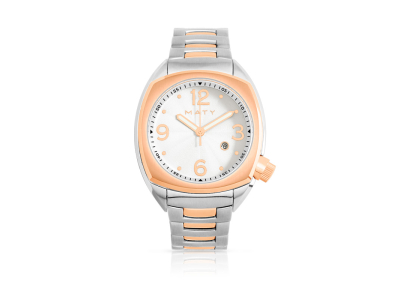 Montre homme acier et acier rosé