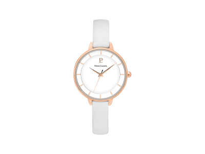 Montre PIERRE LANNIER femme acier doré rose cuir