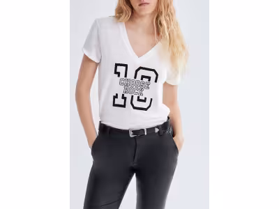 Ikks T-shirt loose en lin - Ecru