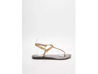 Tongs - Tissage métallisé 
