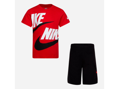 Nike - ensemble t-shirt + short - rouge et noir