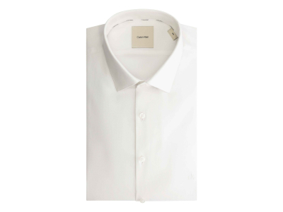 Calvin Klein - chemise - coupe slim - coton - blanc