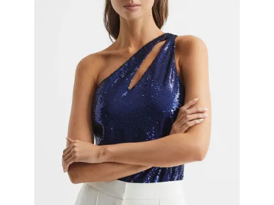 Reiss Body À Paillettes Scarlette Bleu