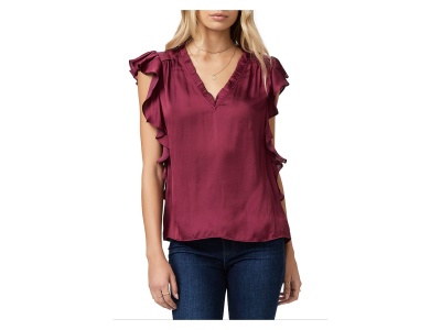 Paige Blouse Genie Sans Manches, Bordeaux