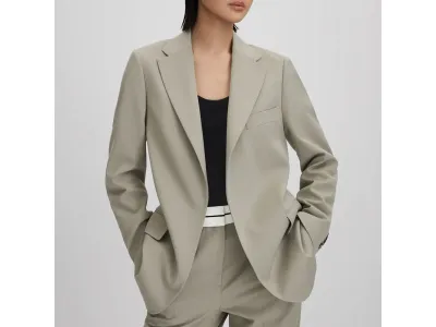Reiss Sage Whitley Boyfriend Blazer En Laine Mélangée