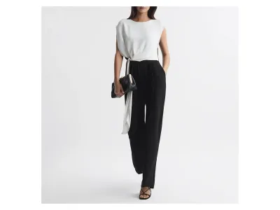 Reiss Combinaison À Jambes Larges Alba Noir/Crème