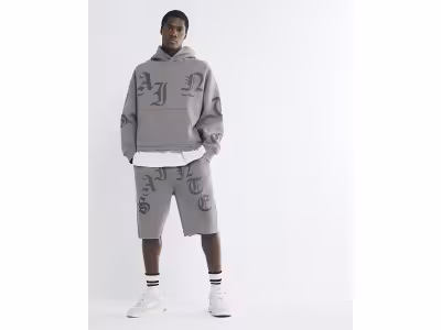Short gris imprimé Saint Volette