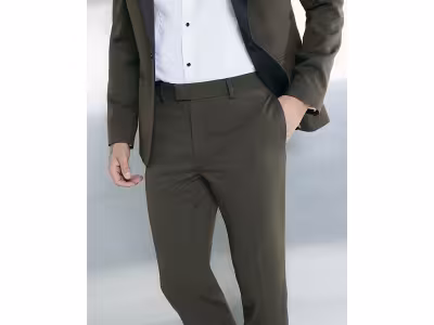Pantalon de costume slim vert