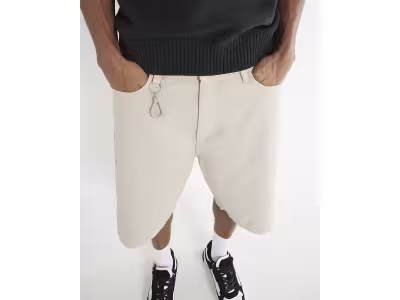 Short patineur beige