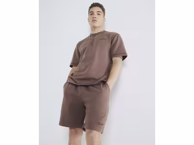 Short Luminis marron coupe classique délavé