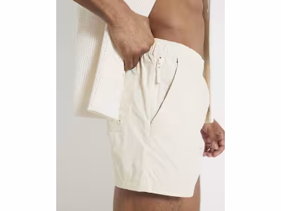 Short de bain beige