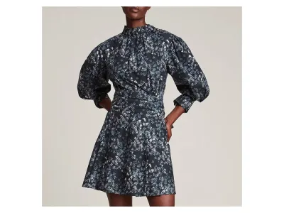 All Saints Robe En Coton Fleuri Asgard De Black Luna